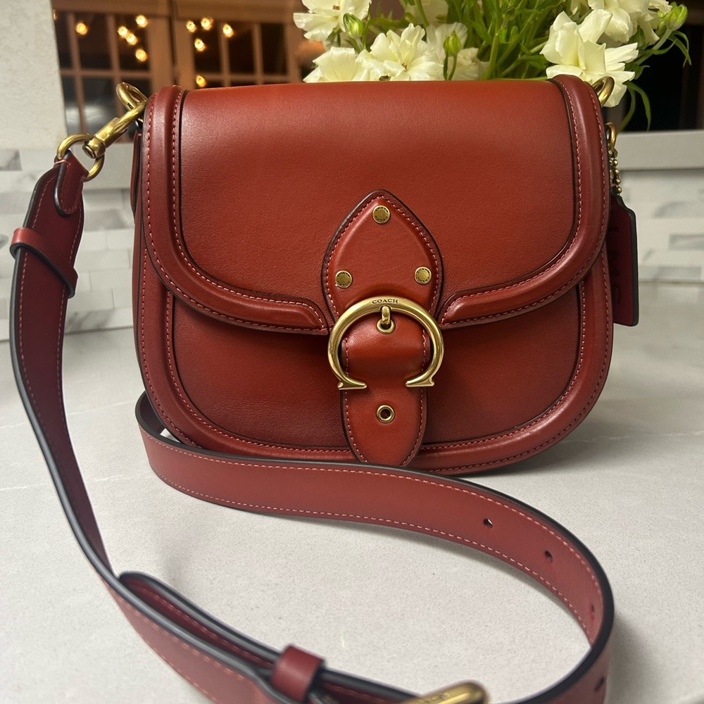 Coach Red Leather Crossbody Bag